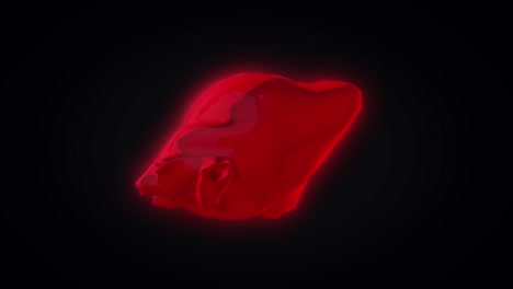 red glowing abstract shape