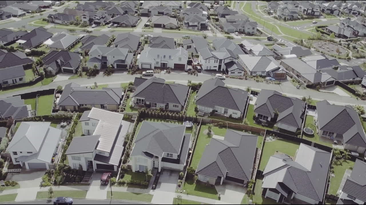 Aerial View of a Modern Suburb