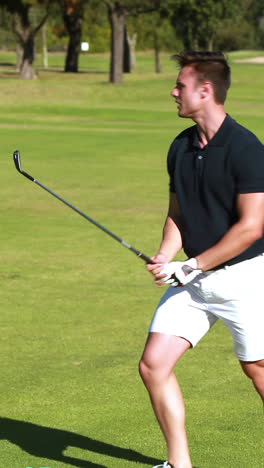 golfer playing golf