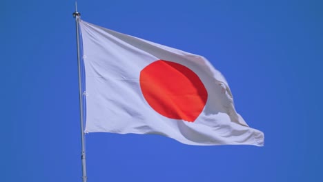 japan national flag fluttering in the wind