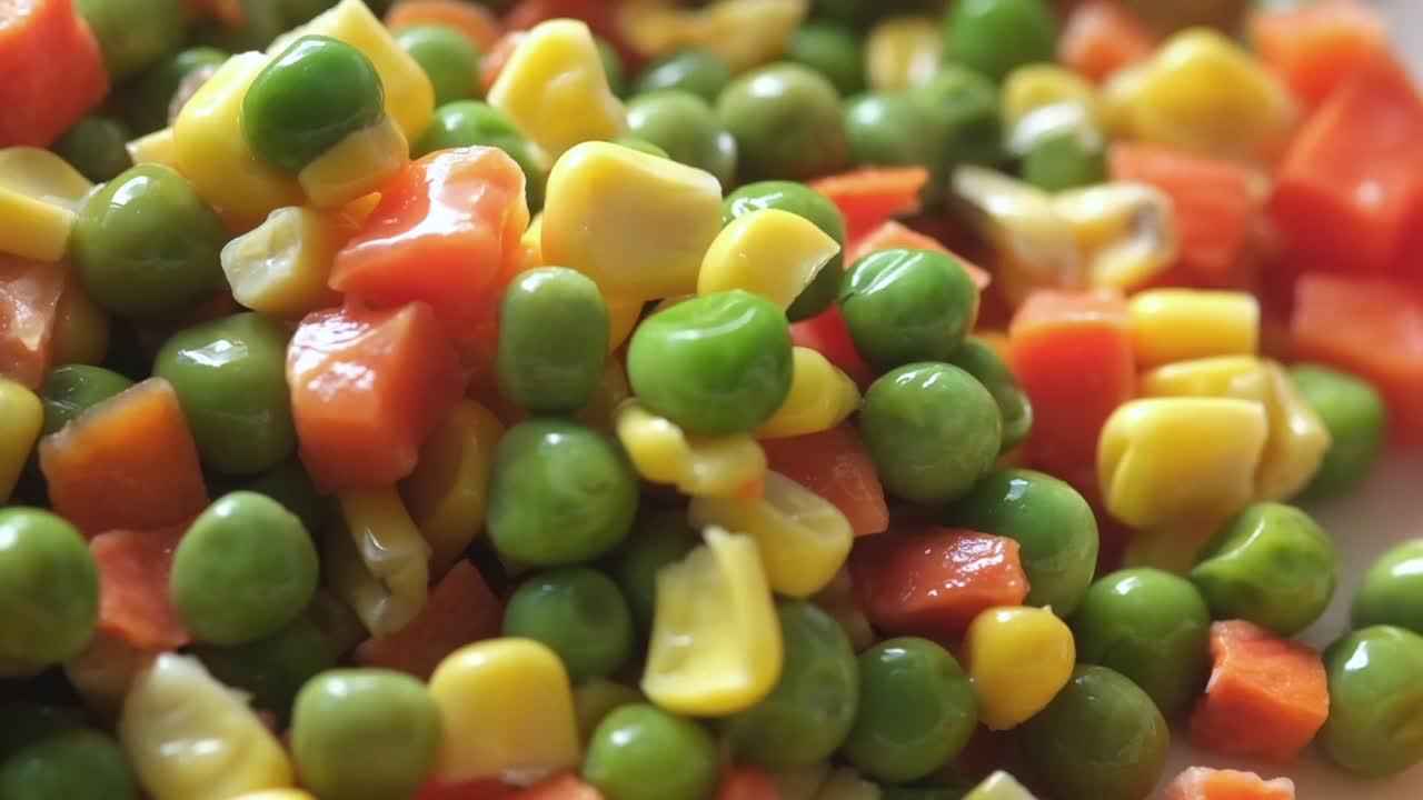 verduras mixtas (guisantes, maíz y zanahorias)