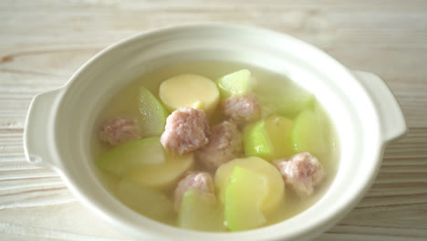 winter-melon-soup-with-minced-pork-and-egg-tofu