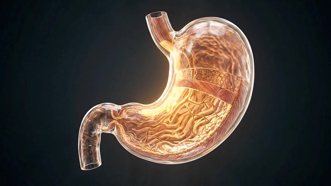 3D Model Render of Isolated Human Stomach Structure