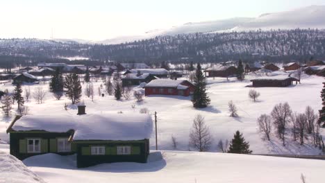 House-are-covered-in-snowy-in-winter-in-Norway