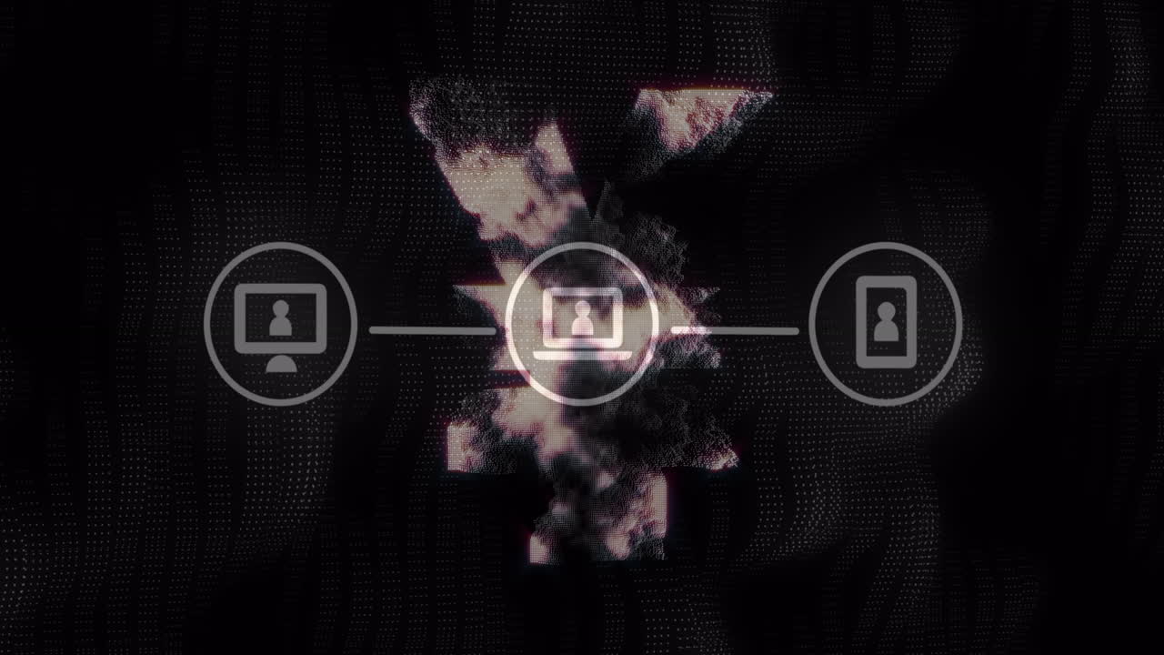 미디어 아이콘 위에 있는 엔 기호의 애니메이션