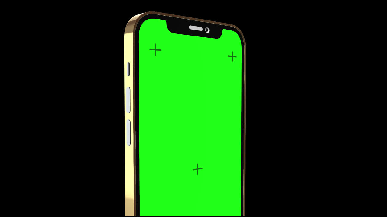Smartphone With Green Screen, Alpha Channel