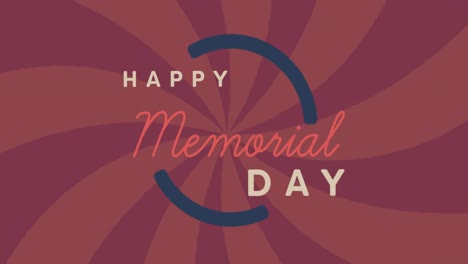 Animation-of-memorial-day-text-on-red-background