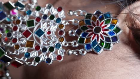 close-up of traditional indian jewelry