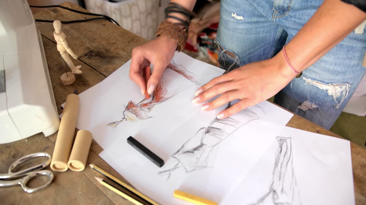 재단사 드로잉 스케치