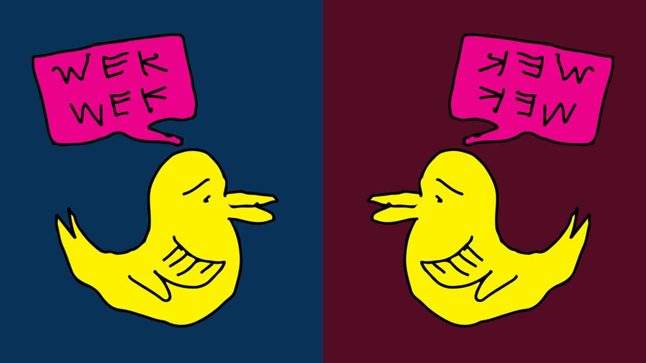 아이들이 오리 테마로 팝 아트 무결한 배경을 그리고 있습니다.