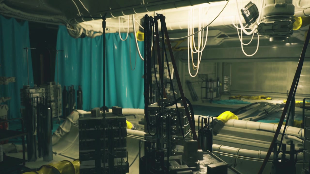 Configuração de apoio médico: posto de socorro médico com suprimentos organizados.