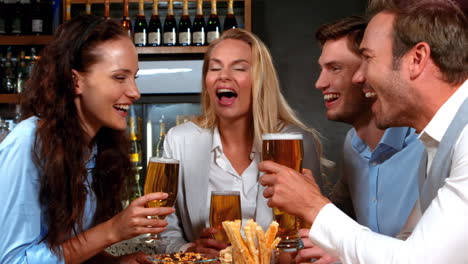 business people having a drink together