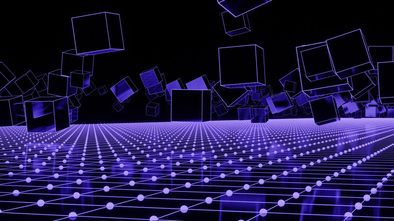 멋진 부드러운 비행, lilac 반이는 큐브, vj, 당신의 아름다운 비디오에서 소리를 시각화.