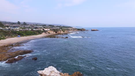 Antena-Sobre-Sunset-Cliffs-En-Newport-Pacific-Coast-San-Diego,-California