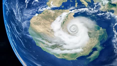 a satellite image of a hurricane over the earth