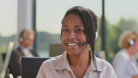 customer service representative at work