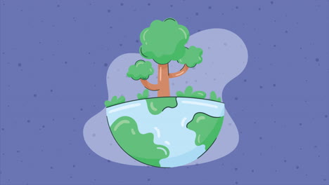 earth and tree illustration