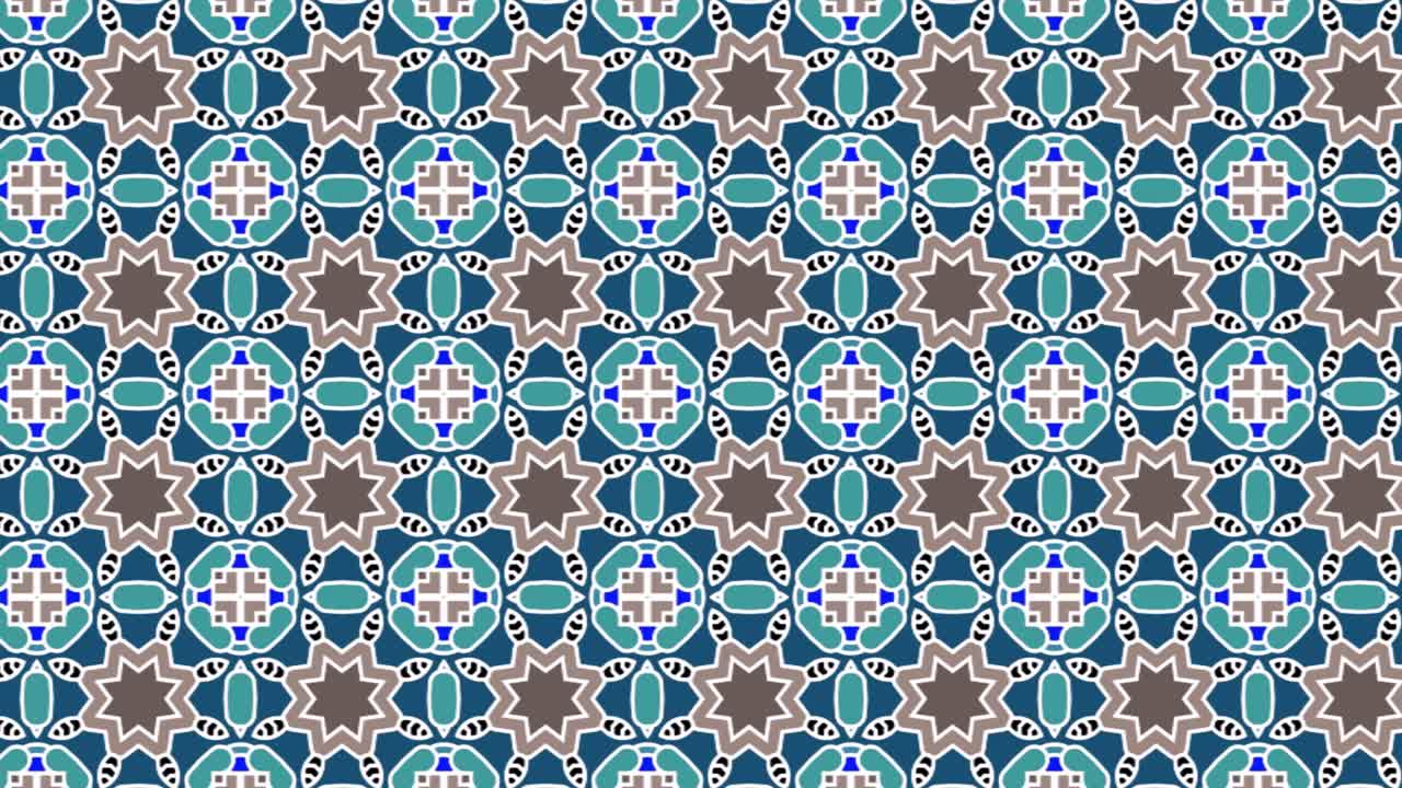 hermoso patrón transparente blanco y azul-verde en movimiento deslizante