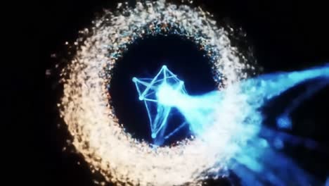 experience an enchanting display of swirling lights and colors creating a mesmerizing vortex, capturing the essence of creativity and technology in an immersive art space.