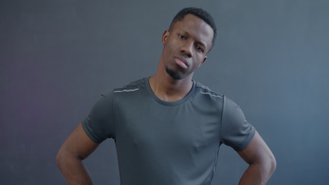 Man in Gray Sportswear