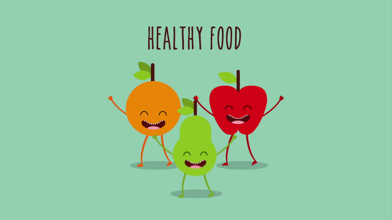 귀여운 과일 일러스트레이션