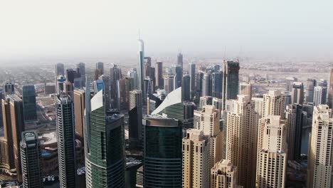 dubai skyline aerial view