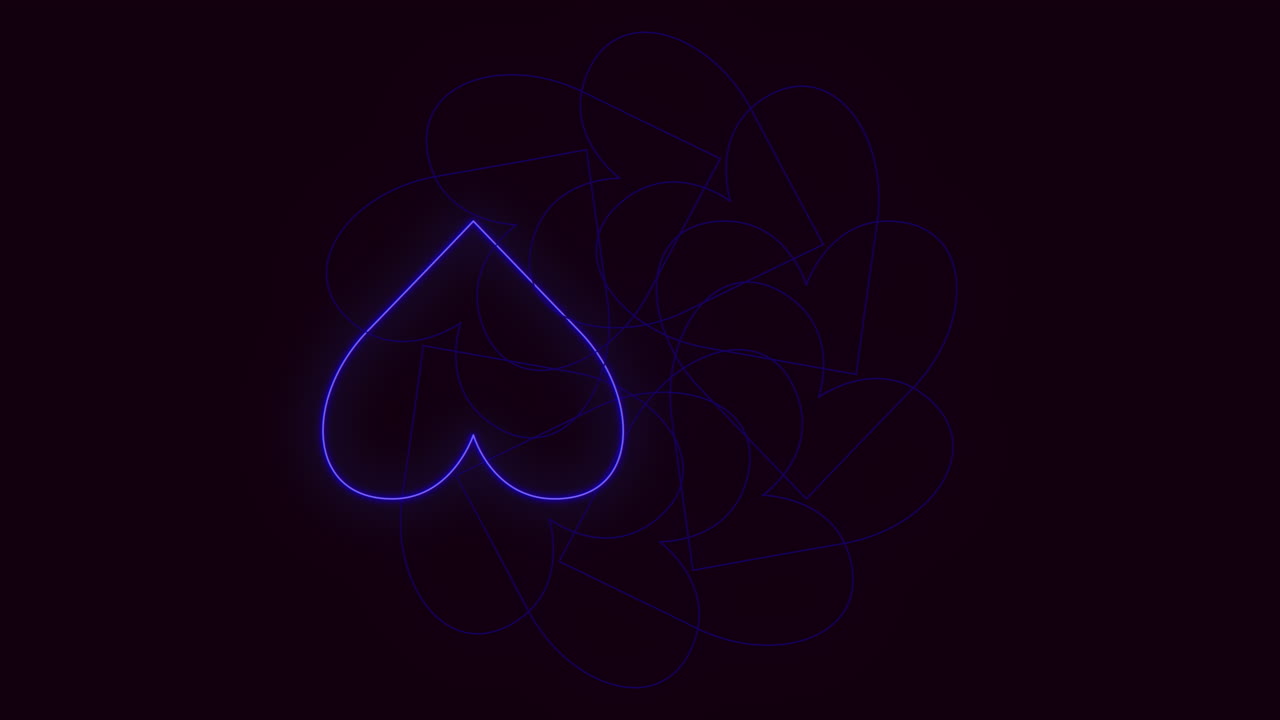 Lines form a captivating blue heart symbol