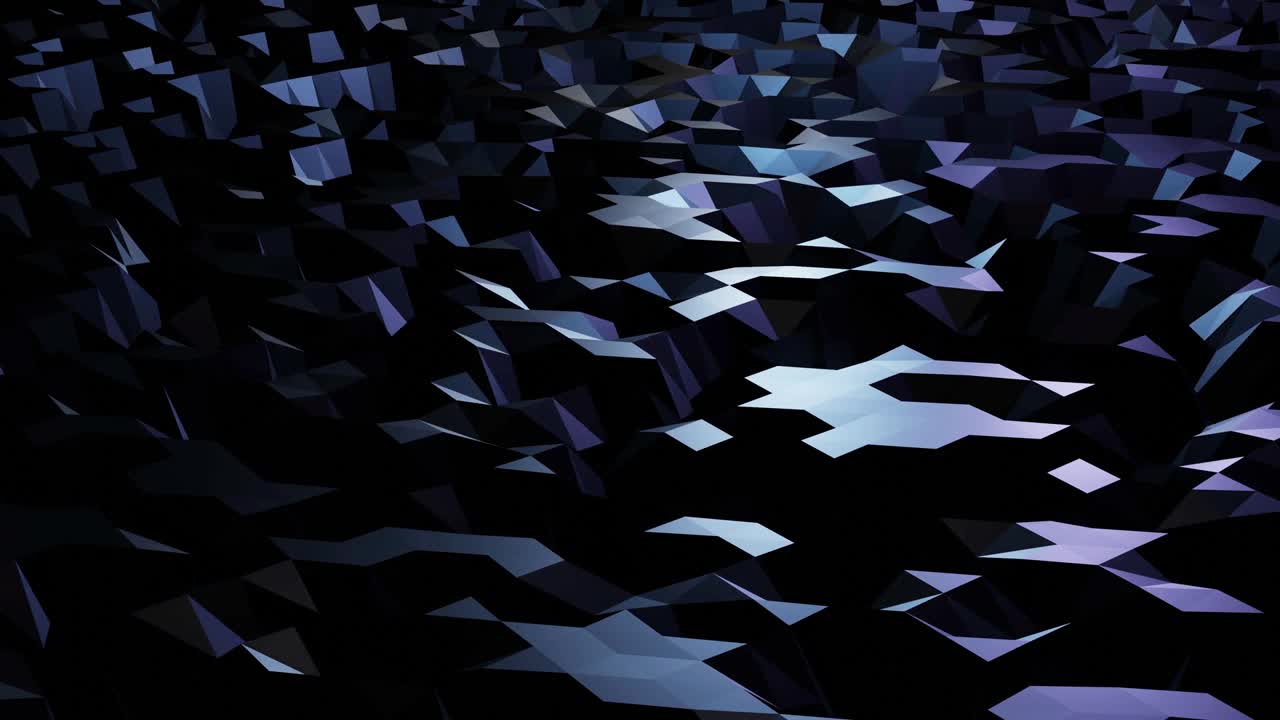 estilo creativo abstracto oscuro bajo fondo poli en 4k. ondas abstractas se mueven en superficie brillante en bucle. animación suave y sin costuras. simple bg geométrico minimalista.