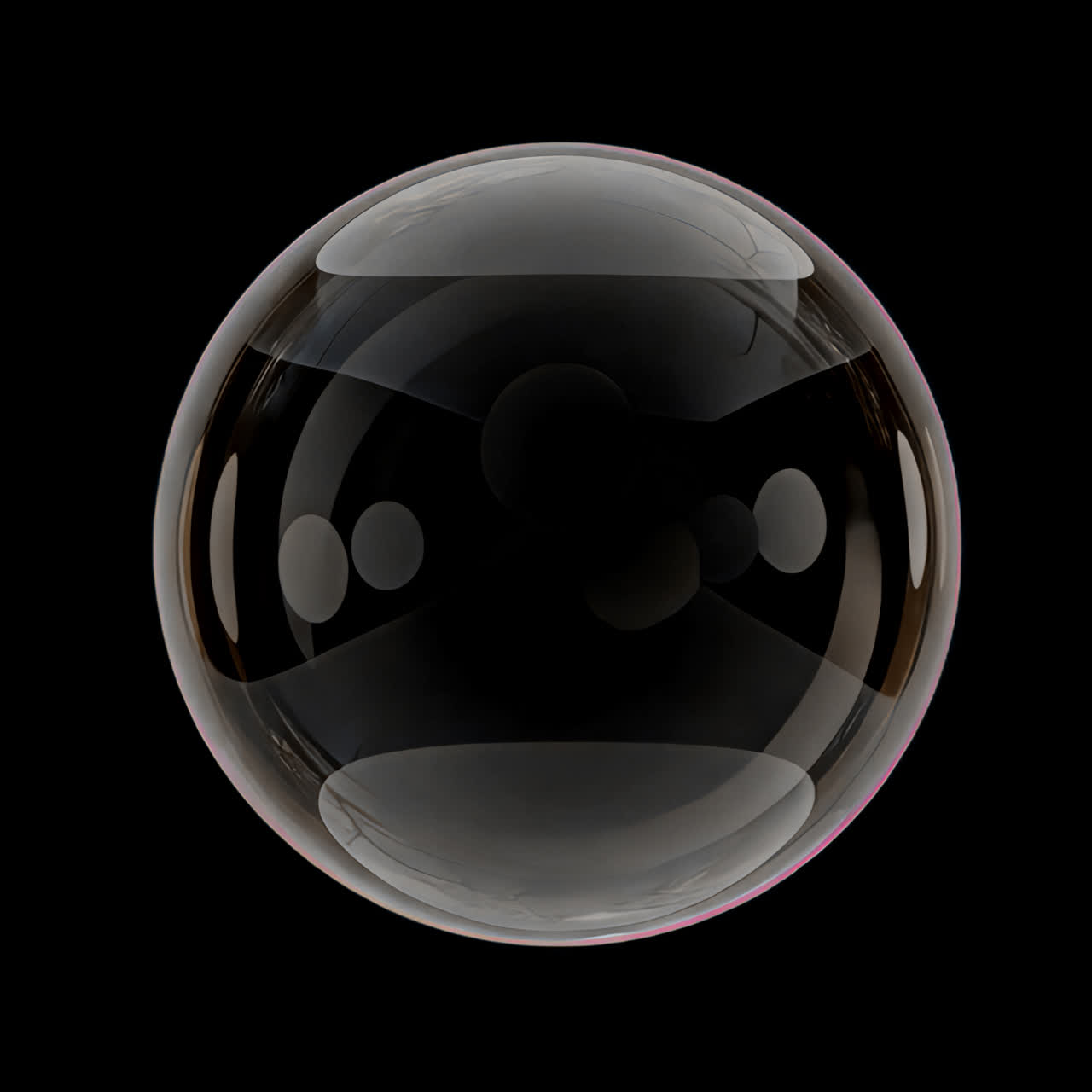 Transparent soap bubble animation isolated asset, transparent 4K video, alpha channel, ProRes 4444