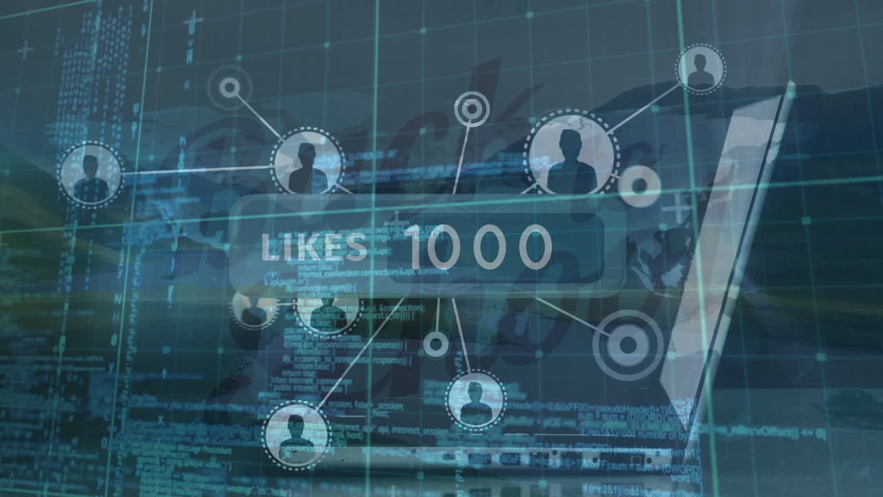 데이터 처리 및 경관에 대한 연결 네트워크의 애니메이션