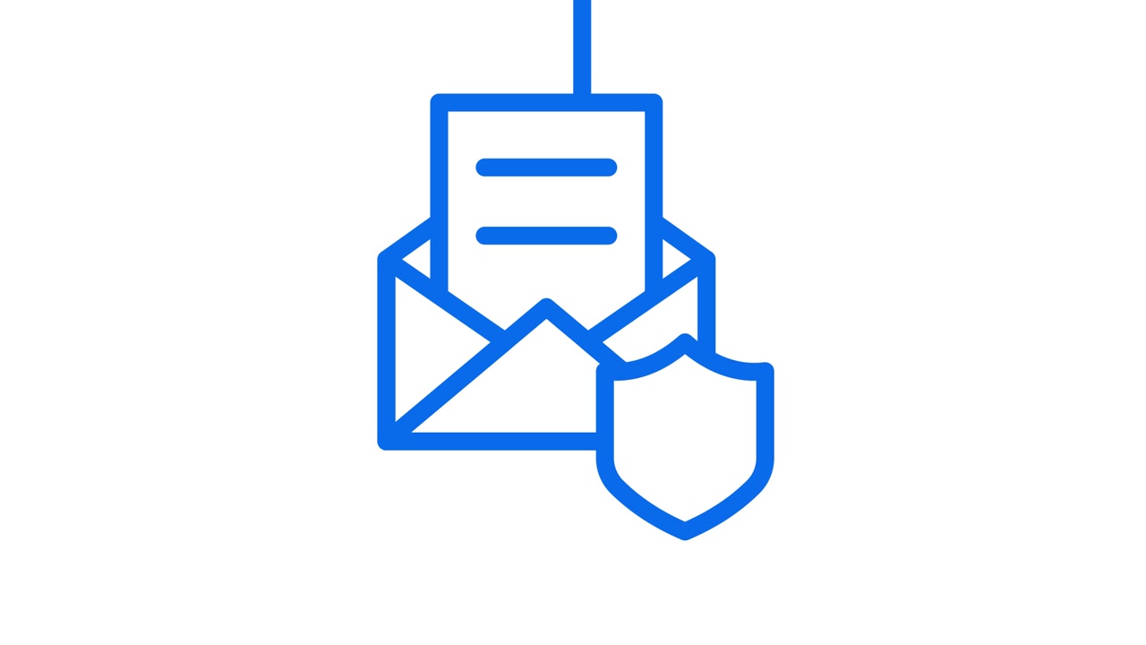 Animated Icon of Secure Email with Shield and Checkmark