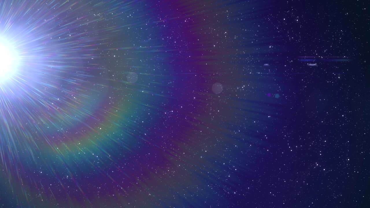 mancha blanca brillante de luz parpadeando contra un fondo azul