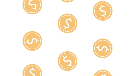 coins cash money rain animation