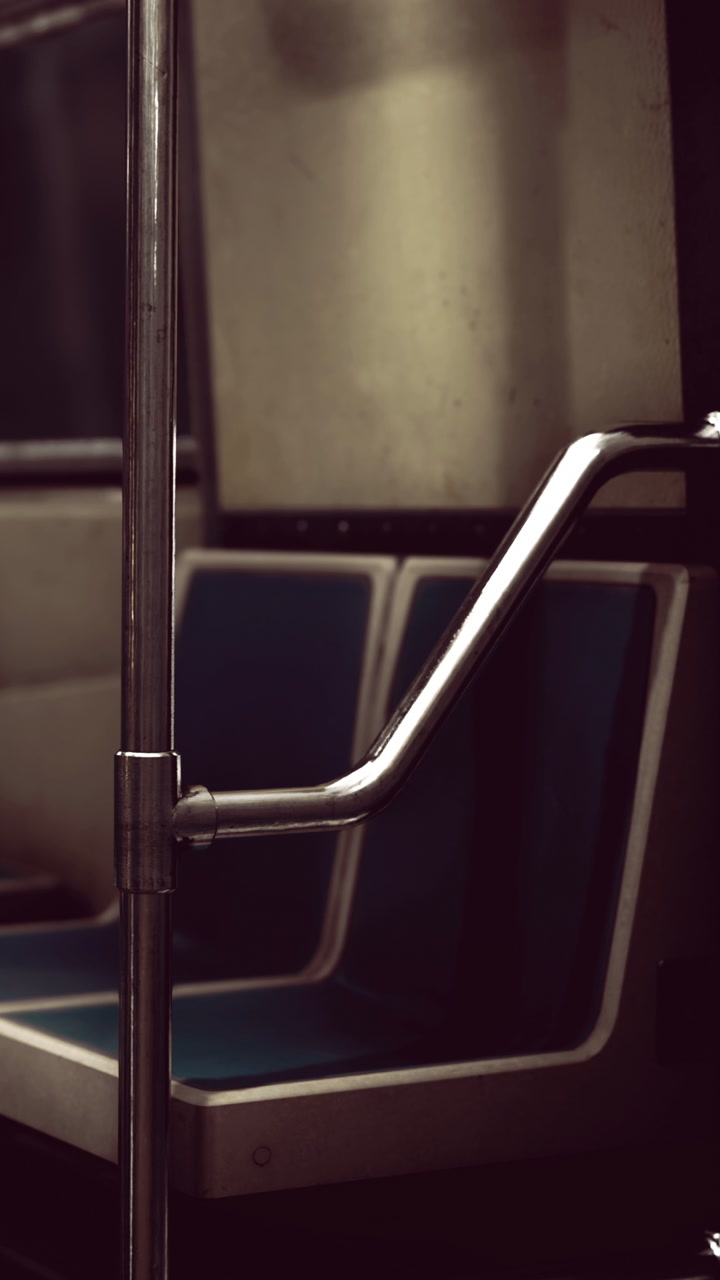 Empty public transport seats awaiting travelers in quiet anticipation