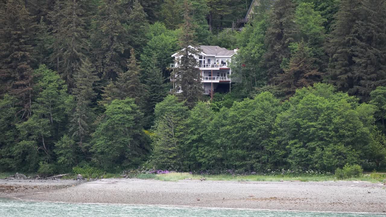 House in the Forest seen sailing on Gastineau Channel, Juneau, Alaska.