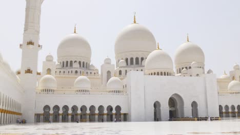 uae main mosque inside hall day light panoramic view 4k