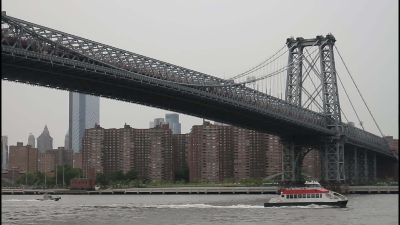New York City Bridge with Ferry