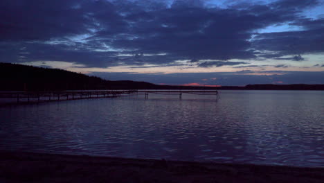 beach of lake wiele with jetty