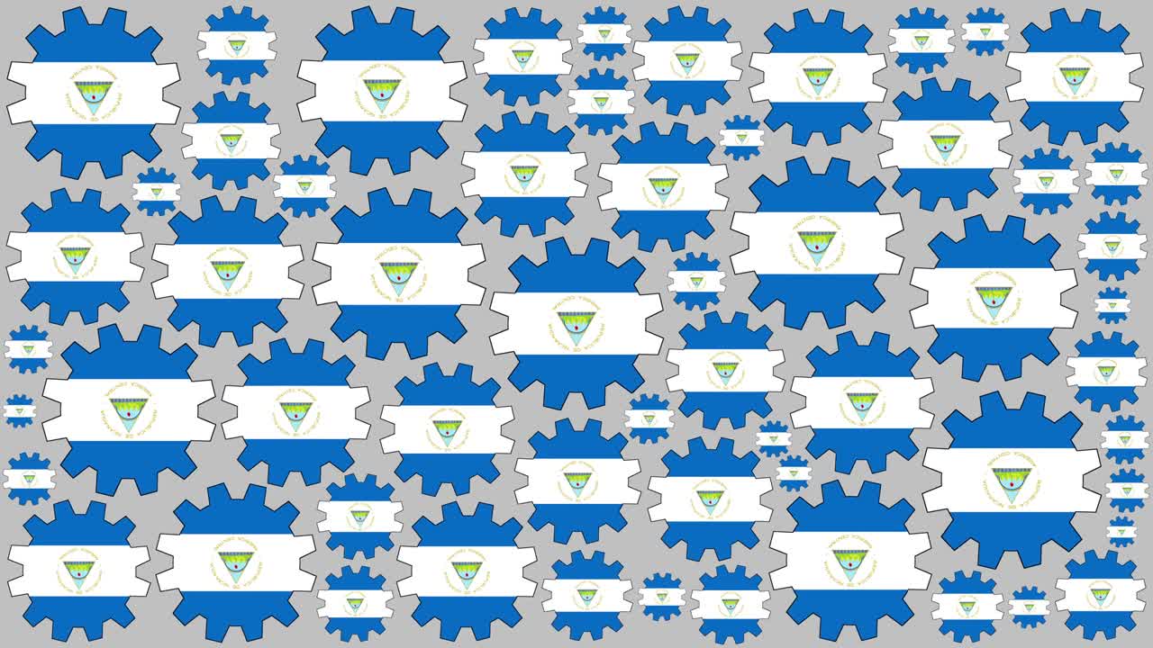 니카라과 발 기어 회전 배경