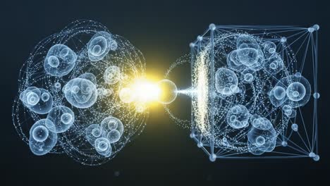 exploring the fusion of molecular structures and energy: a visual representation of quantum interactions in a high-tech environment