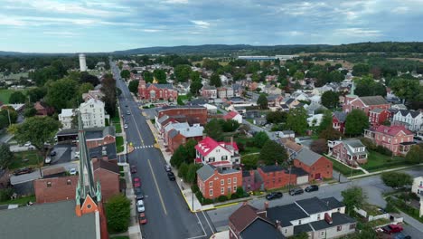 Colorful-historic-homes-in-small-town-USA-American