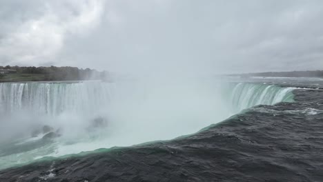 el agua que cae por una cascada de las cataratas del niágara en canadá con vistas al lado americano