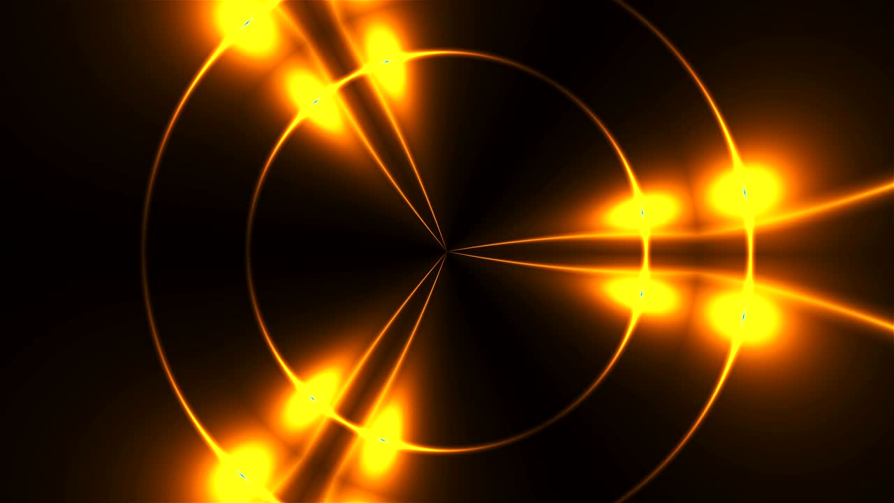Hermoso caleidoscopio abstracto - luz dorada fractal
