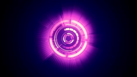 abstracto futurista gráfico de movimiento brillante mecanismo de reloj redondo ensamblar