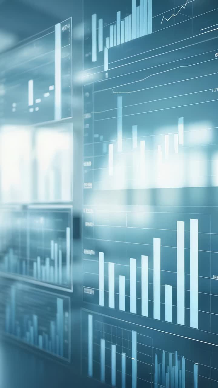 Vertical video: Updating on signal data display pulsing and refreshing charts graphs in data center