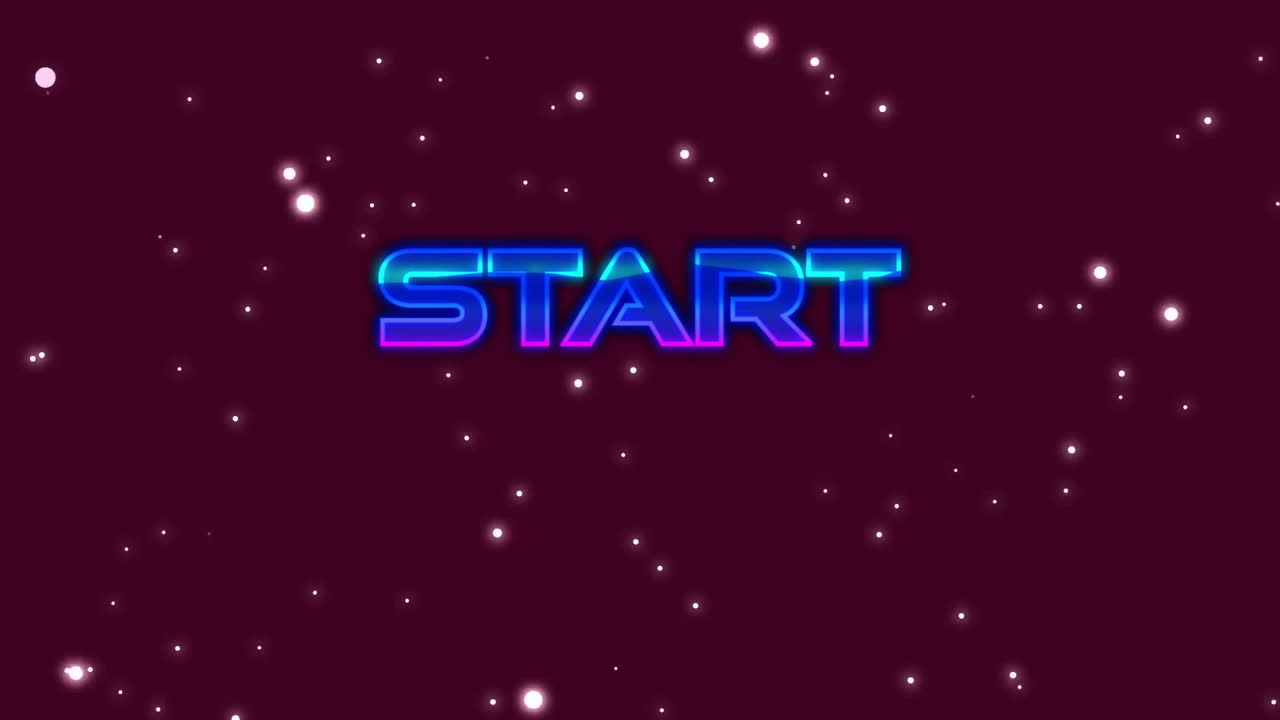 Animation of white spots over start text