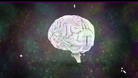 animación de fallo sobre el cerebro humano en fondo oscuro