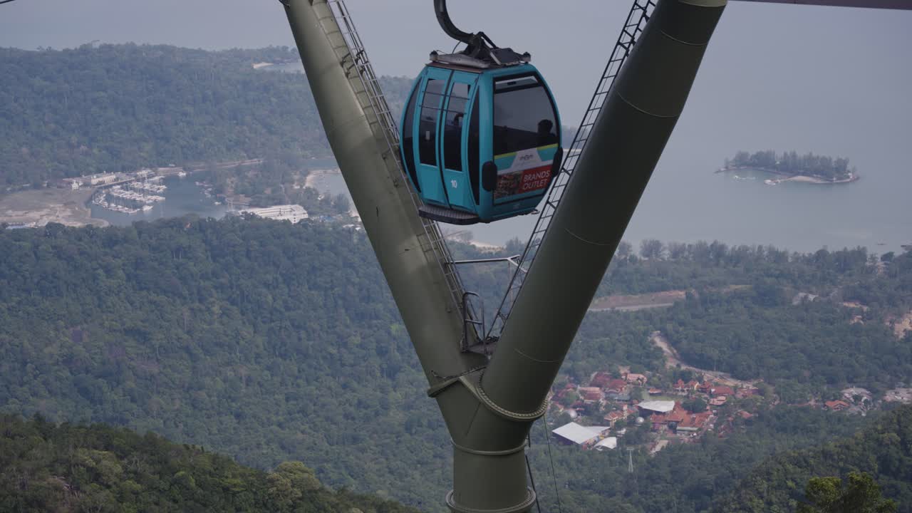 A Gondola lift cable car Journey Through Langkawi's Majestic Mountains and Ocean scenery 1