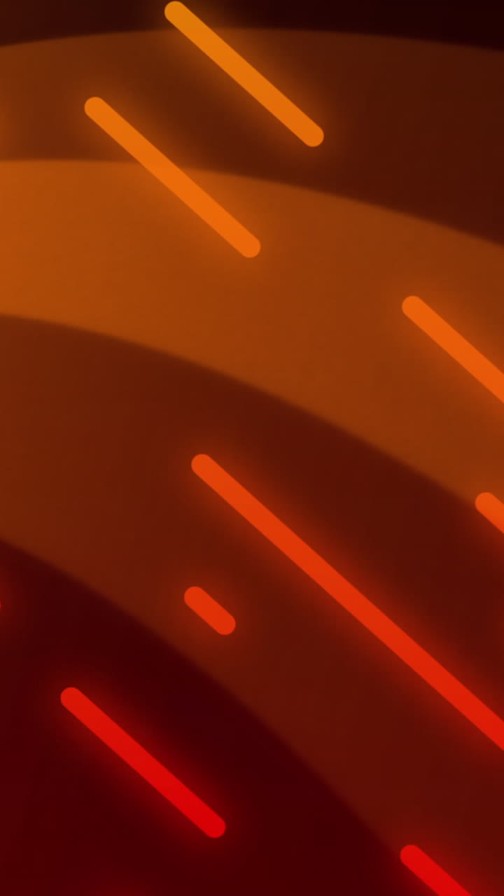 animación de líneas rojas y naranjas sobre fondo negro con ondas naranjas