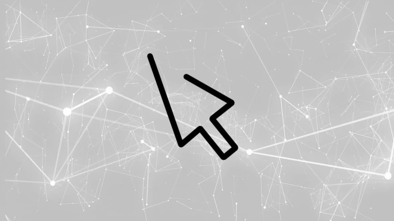 animación de líneas abstractas a través de una red de conexiones y puntos de datos